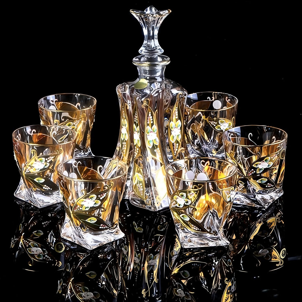 Bohemia Crystal Glass Whiskey & Wine Set - 401ML to 500ML - Julia M LifeStyles