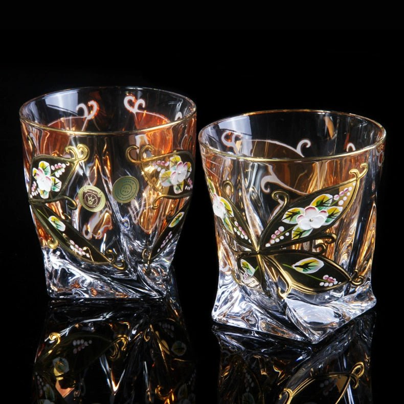 Bohemia Crystal Glass Whiskey & Wine Set - 401ML to 500ML - Julia M LifeStyles