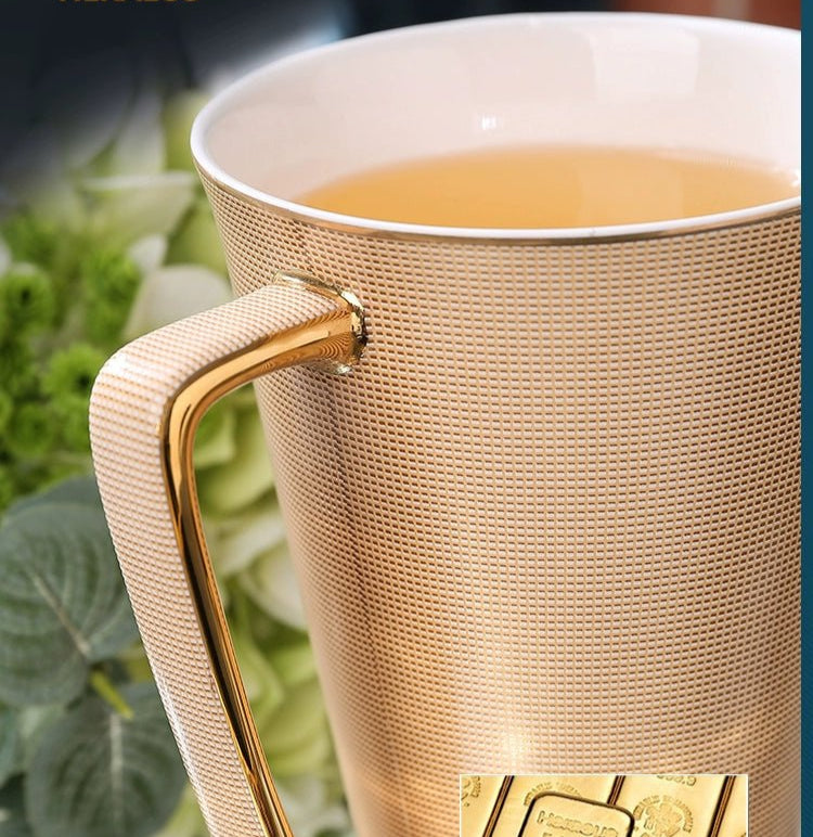 Ceramic Mug Large Capacity Tea Cup Office Bone China Cup Teacup Water Cup Gift Box - Julia M LifeStyles