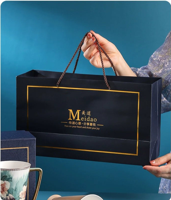 Ceramic Mug Large Capacity Tea Cup Office Bone China Cup Teacup Water Cup Gift Box - Julia M LifeStyles