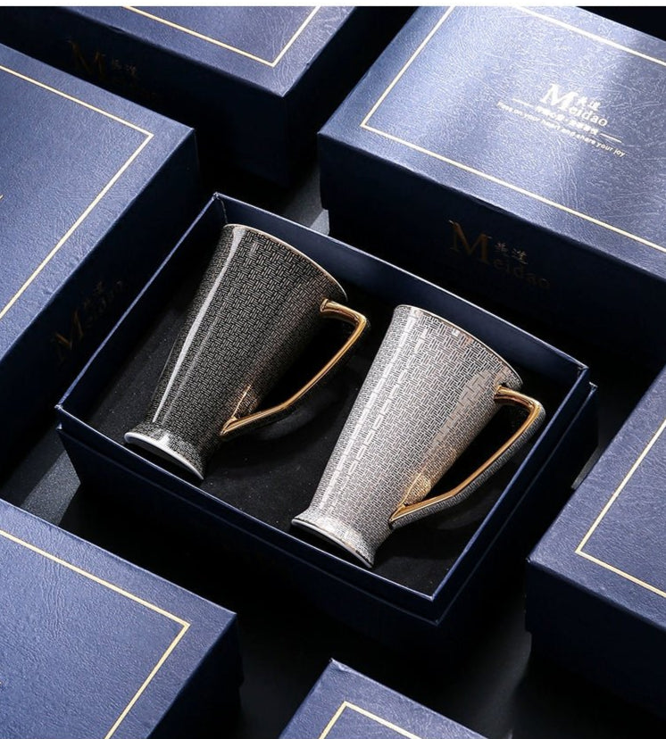 Ceramic Mug Large Capacity Tea Cup Office Bone China Cup Teacup Water Cup Gift Box - Julia M LifeStyles