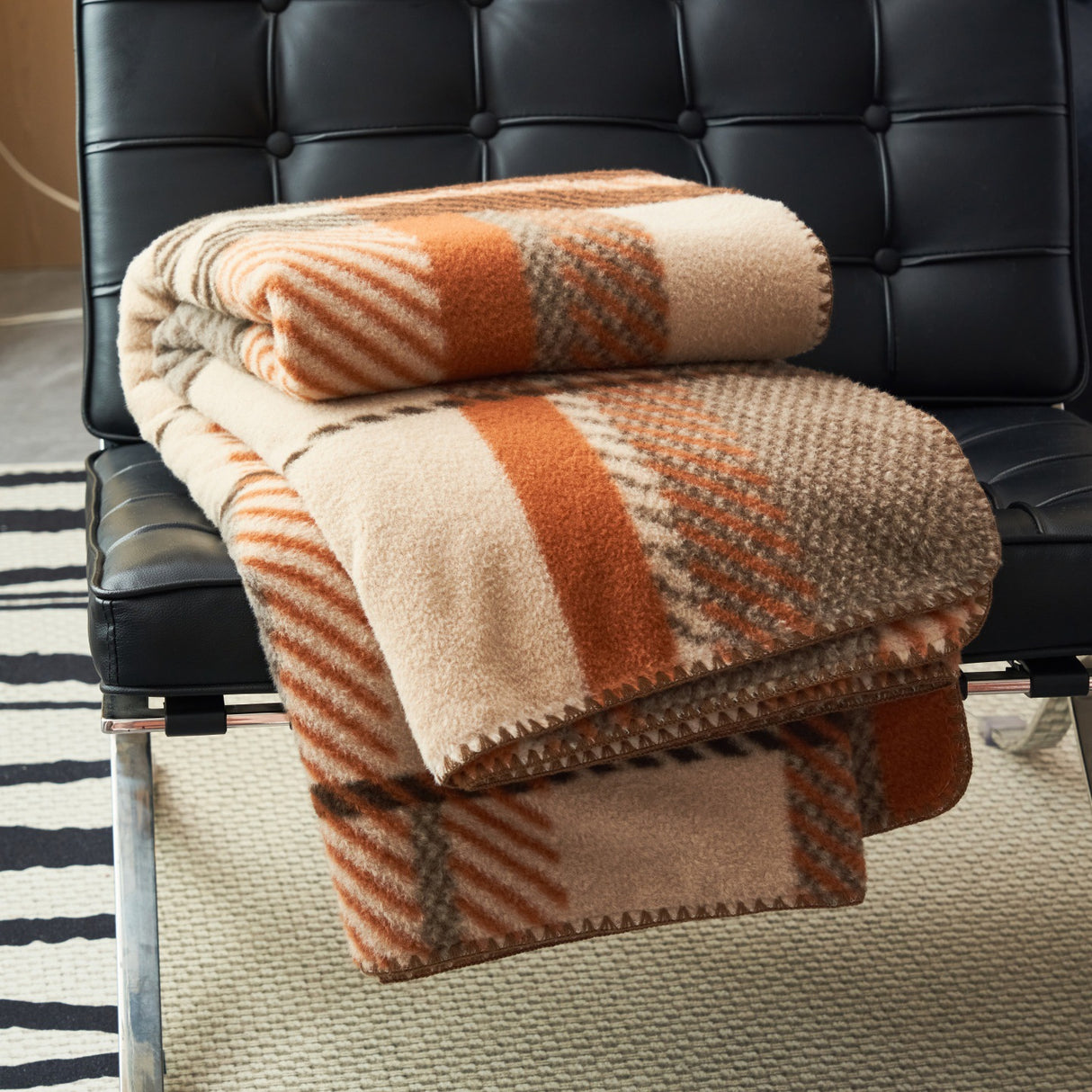 Antique Plaid Cashmere Blanket Thickening Warm Leisure - Julia M LifeStyles