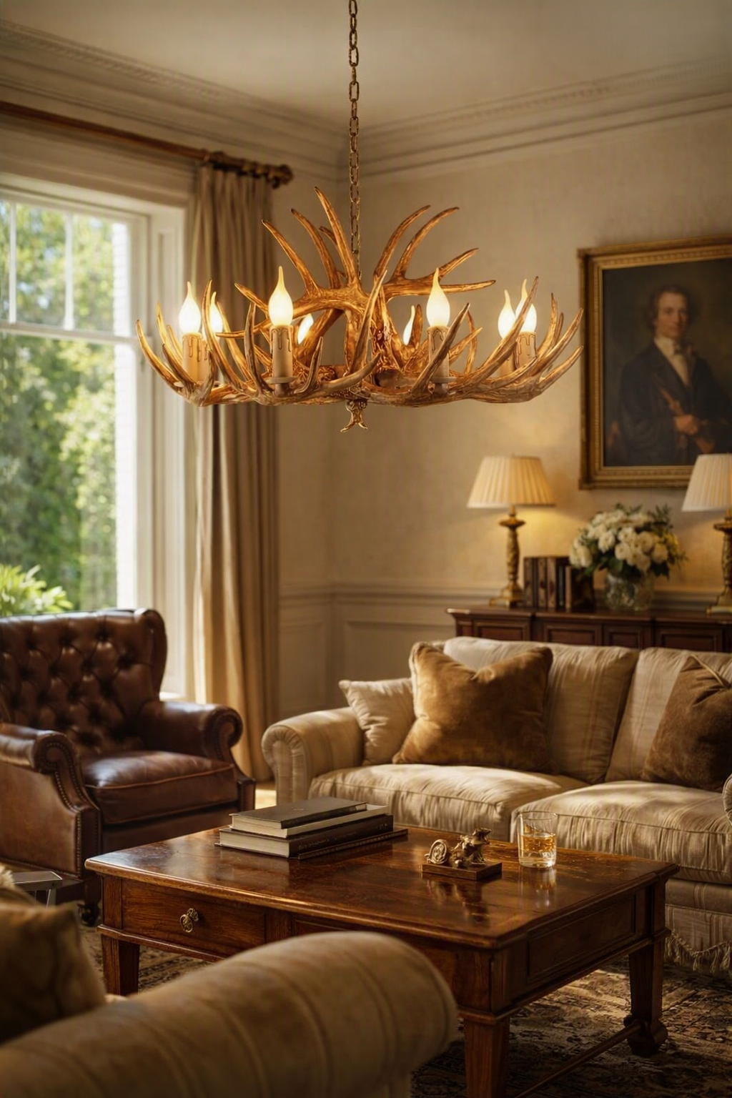 Nordic Retro Antler Chandelier