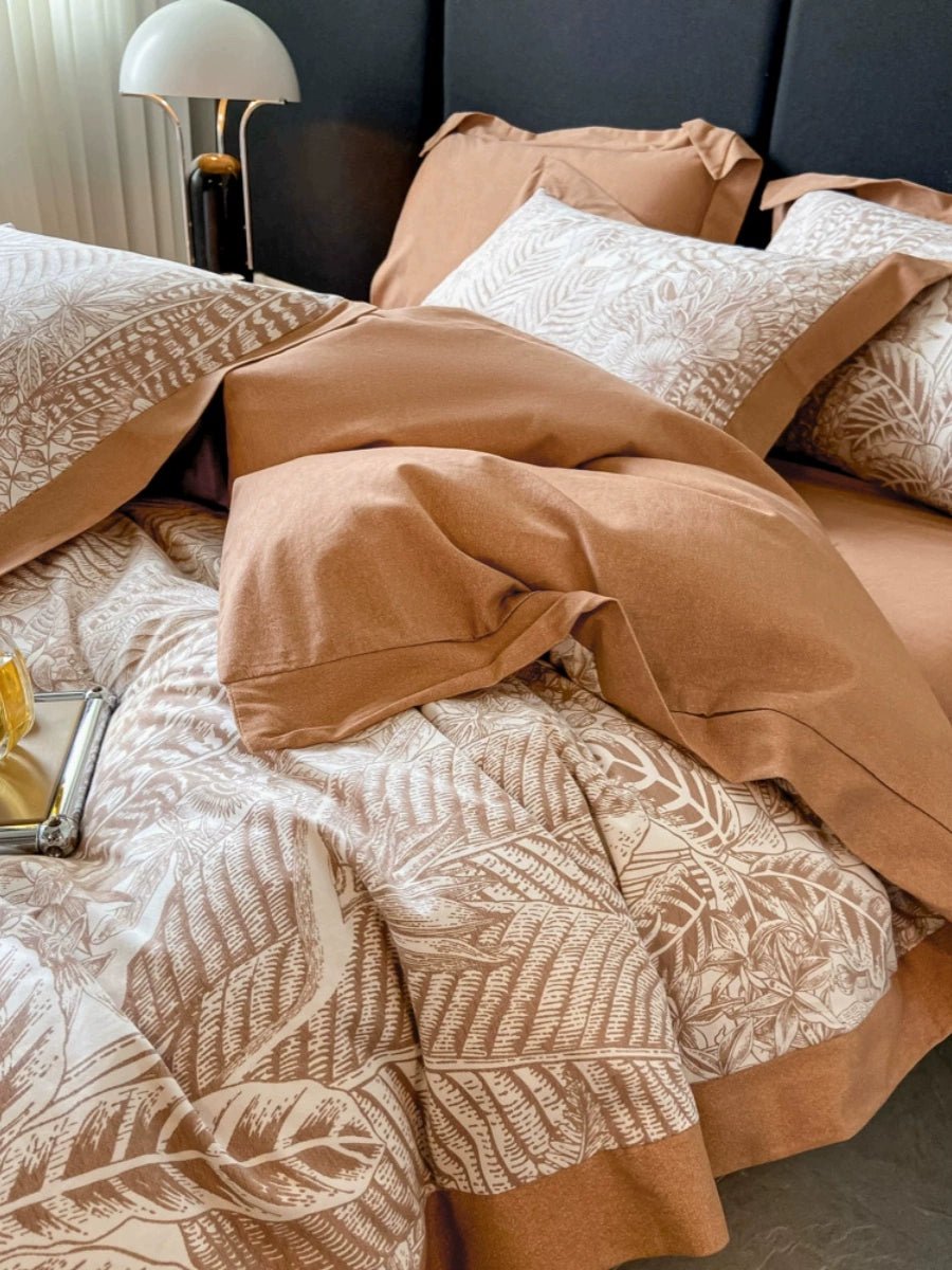 Classy Class a 200 PCs Pure Cotton Long-Staple Cotton Printed Four-Piece Bedding Set Autumn and Winter Thickening Cotton Quilt Cover Bed Sheets Bedding - Julia M LifeStyles