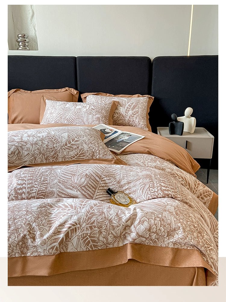 Classy Class a 200 PCs Pure Cotton Long-Staple Cotton Printed Four-Piece Bedding Set Autumn and Winter Thickening Cotton Quilt Cover Bed Sheets Bedding - Julia M LifeStyles