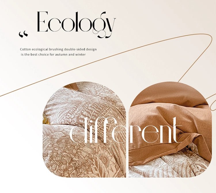 Classy Class a 200 PCs Pure Cotton Long-Staple Cotton Printed Four-Piece Bedding Set Autumn and Winter Thickening Cotton Quilt Cover Bed Sheets Bedding - Julia M LifeStyles