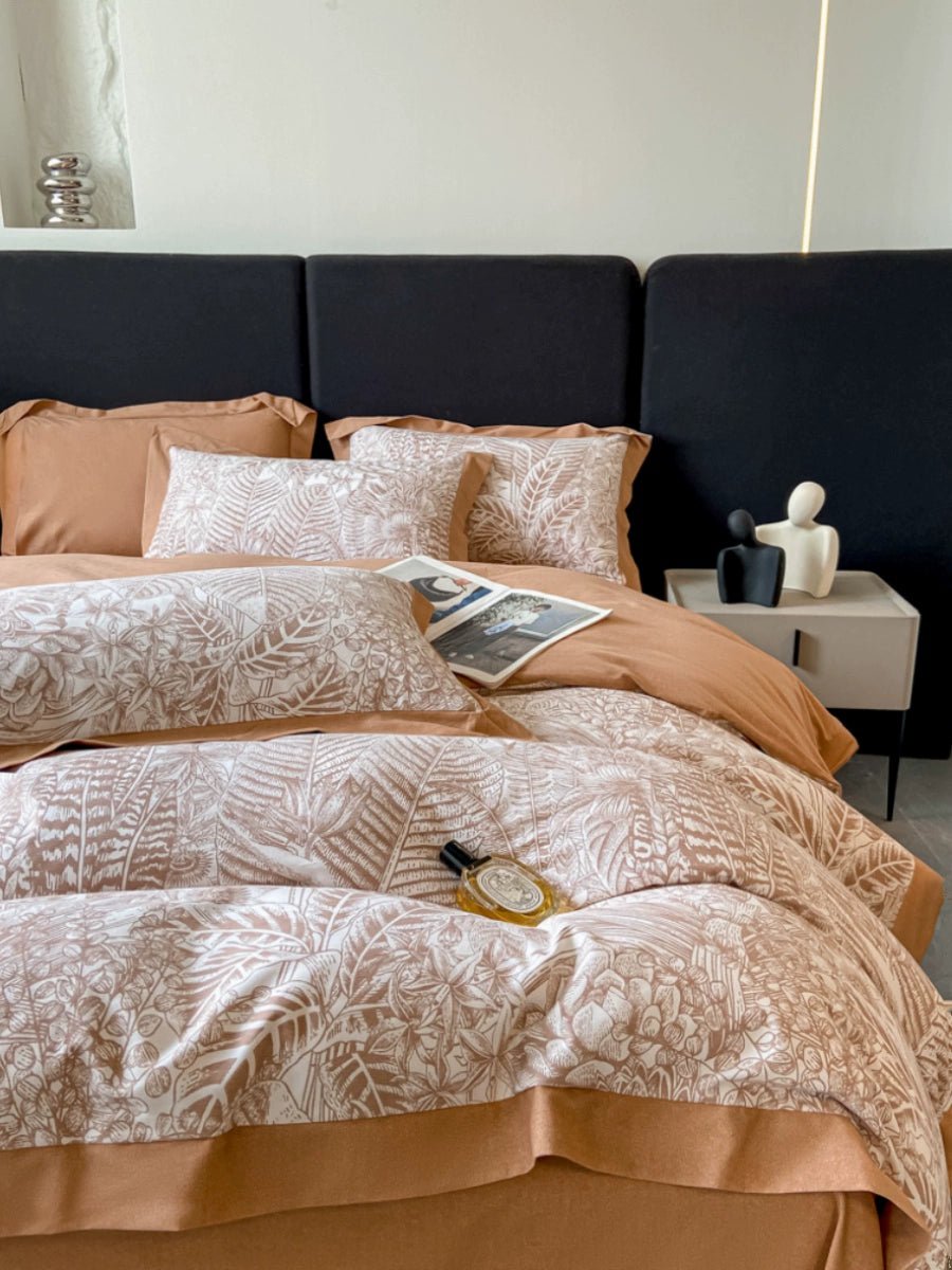 Classy Class a 200 PCs Pure Cotton Long-Staple Cotton Printed Four-Piece Bedding Set Autumn and Winter Thickening Cotton Quilt Cover Bed Sheets Bedding - Julia M LifeStyles