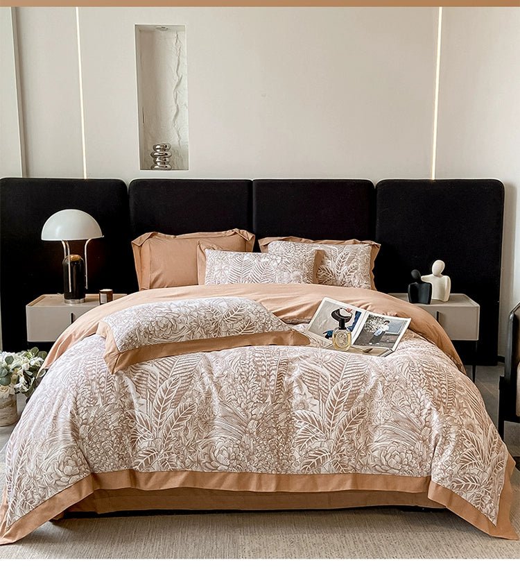 Classy Class a 200 PCs Pure Cotton Long-Staple Cotton Printed Four-Piece Bedding Set Autumn and Winter Thickening Cotton Quilt Cover Bed Sheets Bedding - Julia M LifeStyles