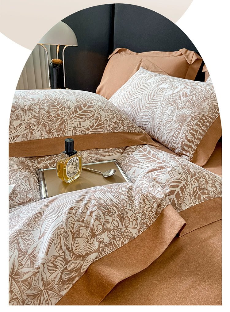 Classy Class a 200 PCs Pure Cotton Long-Staple Cotton Printed Four-Piece Bedding Set Autumn and Winter Thickening Cotton Quilt Cover Bed Sheets Bedding - Julia M LifeStyles