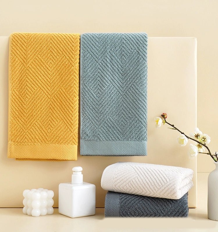 Couple Soft Absorbent Long Velvet Plain Towel Pure Cotton - Julia M LifeStyles