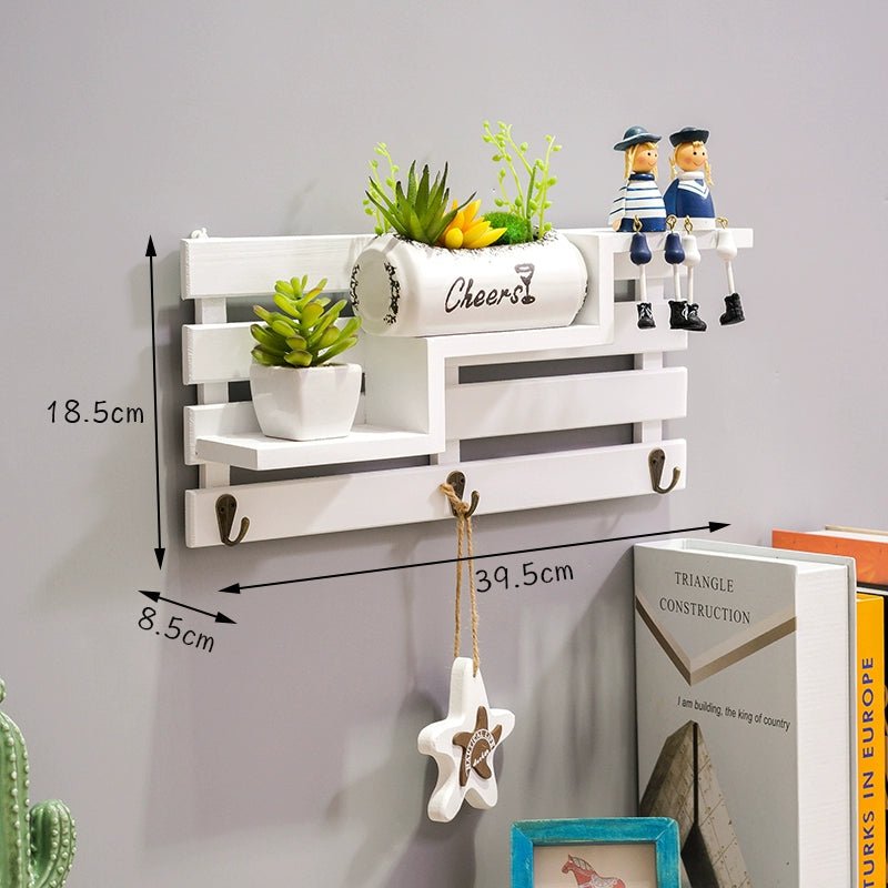 Rustic Wall-Mounted Key Storage Shelf by Julia M Home & Kitchen - Julia M LifeStyles