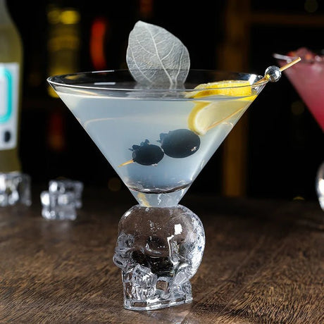 Crystal Skull Triangle Martini Glass - 260ml - Julia M LifeStyles