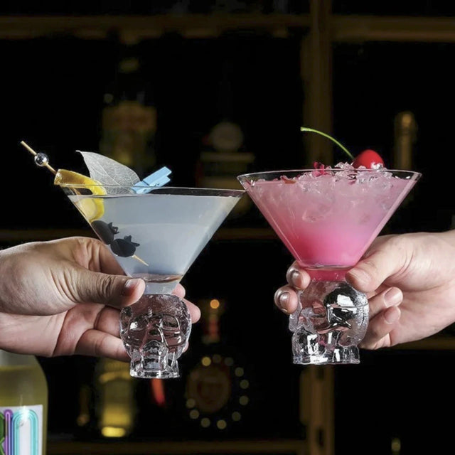 Crystal Skull Triangle Martini Glass - 260ml - Julia M LifeStyles