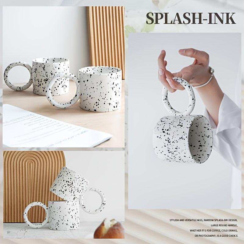 1pc Large Capacity 11 oz Stoneware Coffee Cup - Ergonomic Big Handle - Julia M LifeStyles