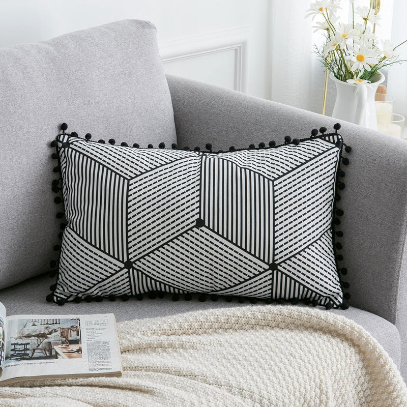 Bohemian Elegance Plush Throw Pillow Cover 30x50cm & 45x45cm