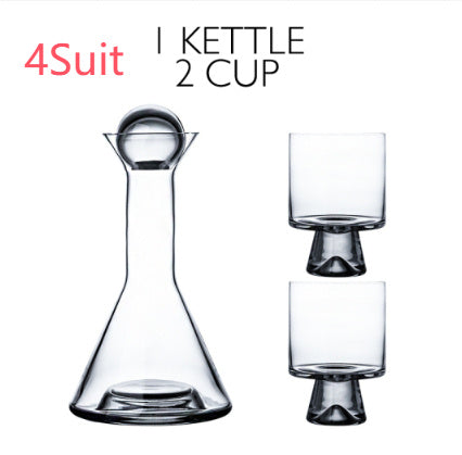 European-Style Crystal Glass Electroplating Rose Gold Water Jug American Decanter Wine Set - Julia M LifeStyles