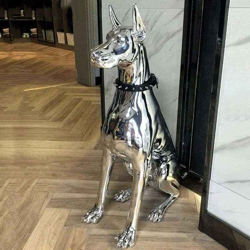 Doberman Dog Sculpture - Handcrafted Doberman Dog Sculpture - Handcrafted 3256803246389047-1 home sculpture decor 46