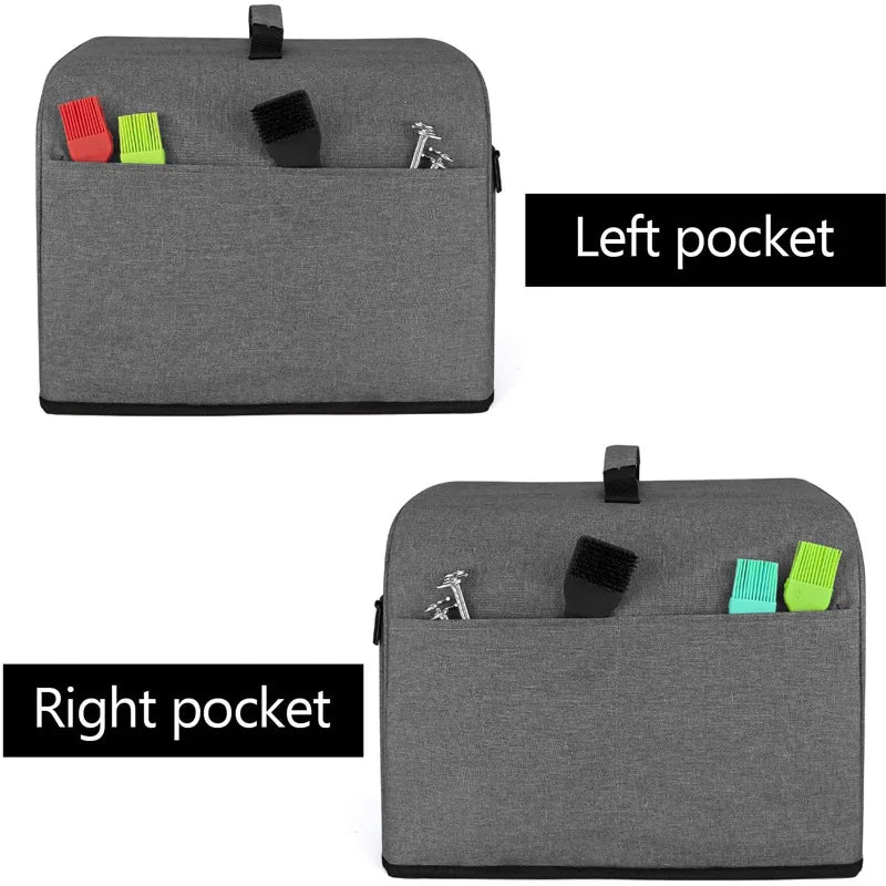 Durable Kitchen Dust Cap With Storage Pockets Air Fryer Hood For Household Bread Baking Toaster Cover - Julia M LifeStyles