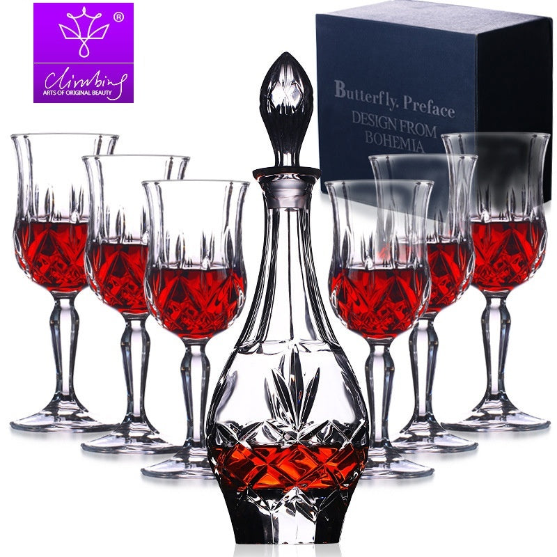 Elegance Crystal Glass Liquor Set – Timeless Sophistication