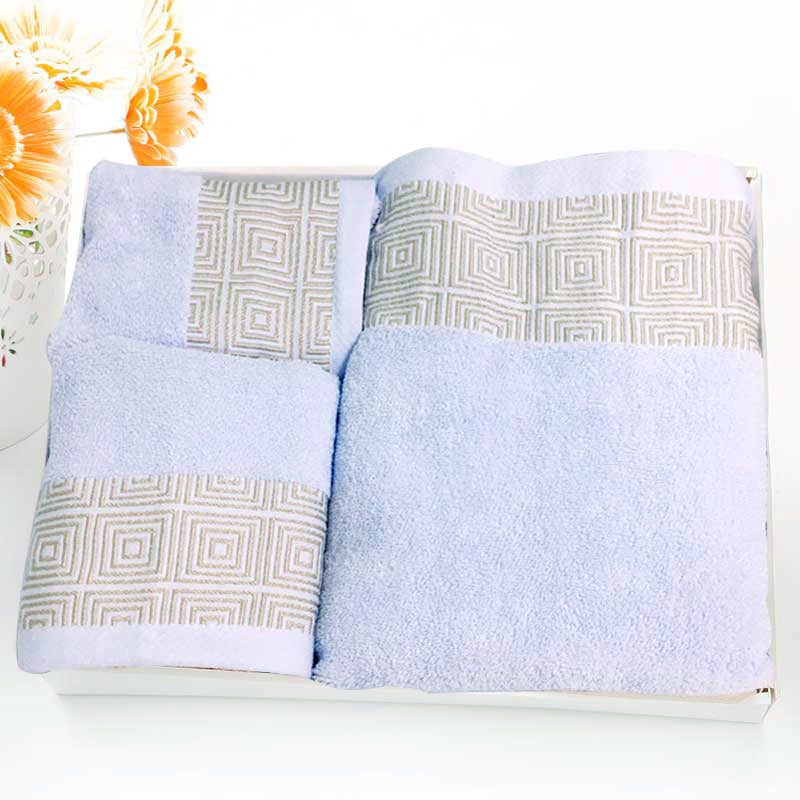Pure Cotton Luxury Three-Piece Towel Set – Soft, Thick, Elegant