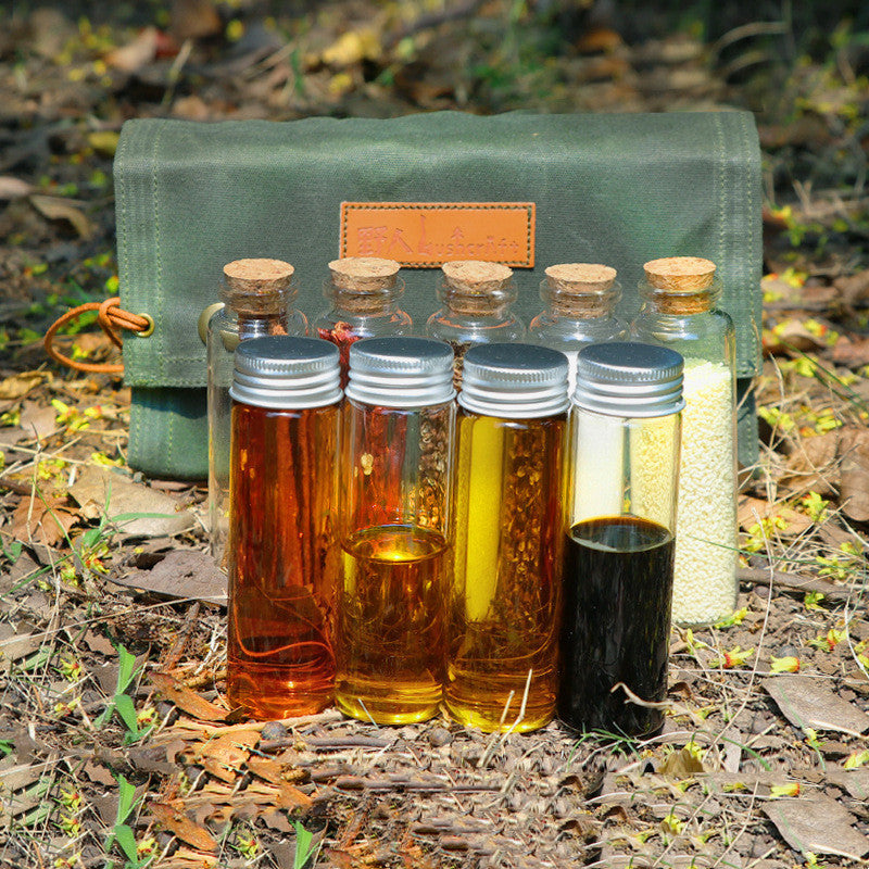 Outdoor Camping Glass Seasoning Bottle Portable Set - Julia M LifeStyles