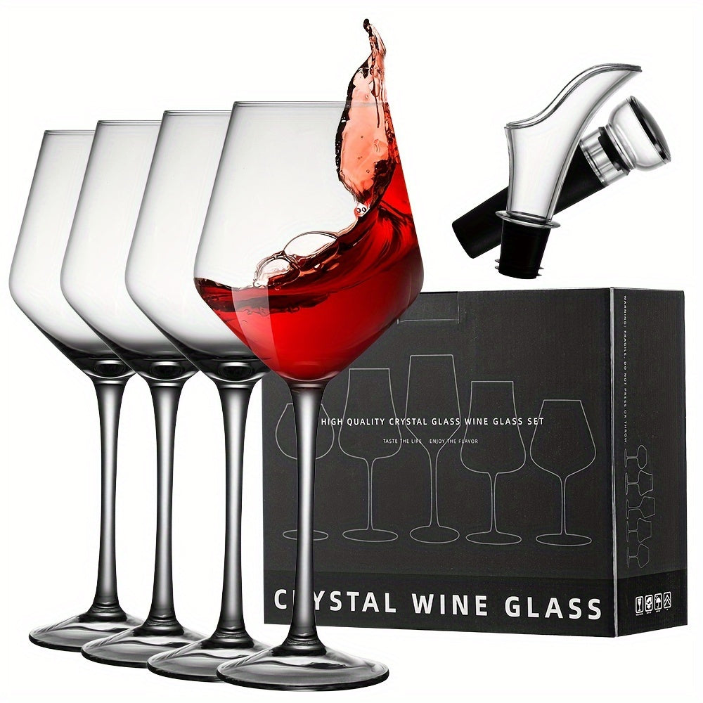 4pcs, wine glasses, 12.5oz, Wine Glass Set, Premium Crystal Clear Glass - Julia M LifeStyles
