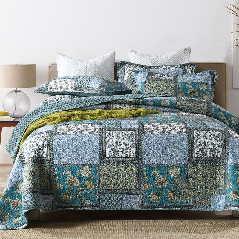 Pure Cotton Summer Cooling Duvet Airable Cover Bed Three-piece Set
