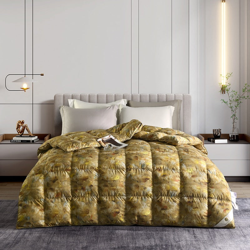 Luxurious 3D Printed All-Season White Goose Down Quilt
