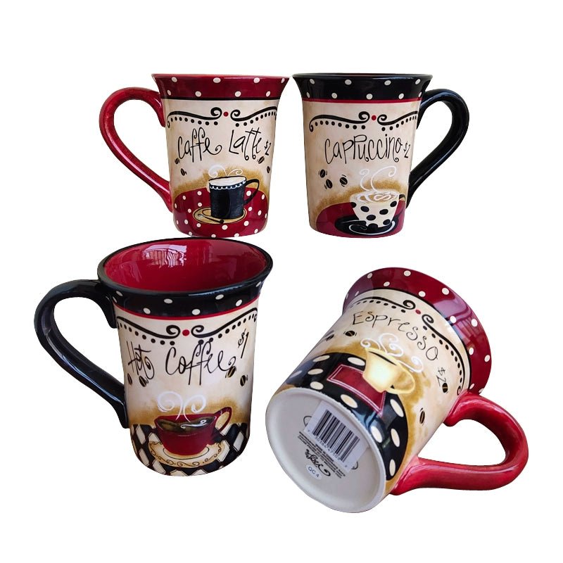 Export American Brand Ceramic Underglaze Office Mug Classic Western Restaurant Large Capacity Coffee Cup Cup - Julia M LifeStyles