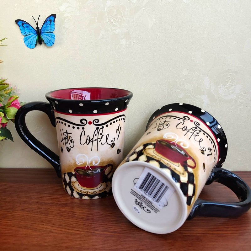 Export American Brand Ceramic Underglaze Office Mug Classic Western Restaurant Large Capacity Coffee Cup Cup - Julia M LifeStyles