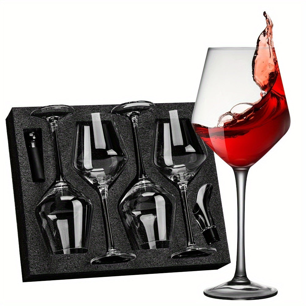 4pcs, wine glasses, 12.5oz, Wine Glass Set, Premium Crystal Clear Glass - Julia M LifeStyles