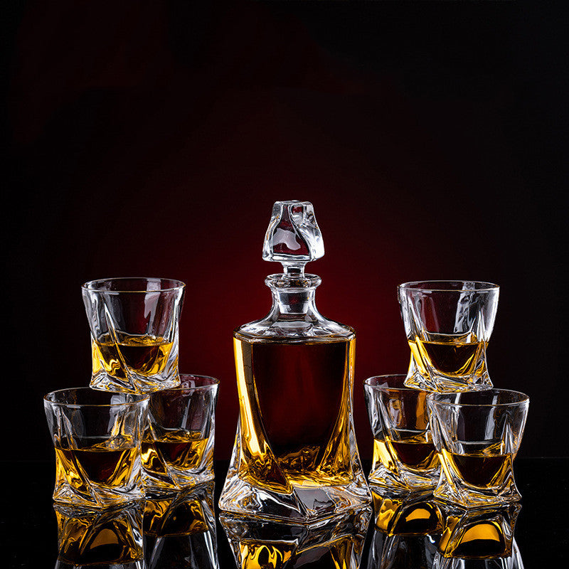 Thickened Whiskey Glass Set – Elegant European Crystal Wine Collection