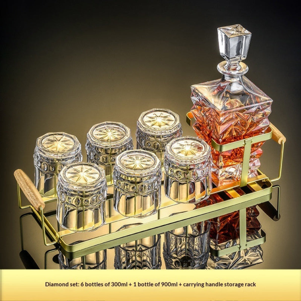 Whiskey Glass & Decanter Set | 7-Piece Barware Set