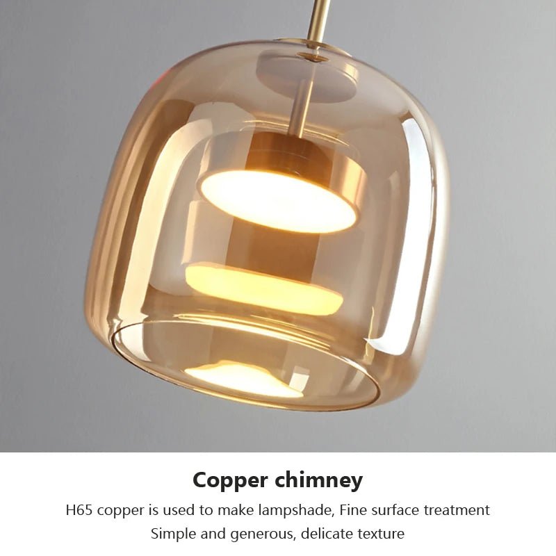 Glass Pendant Light light luxury pendant Lamp Deco Nordic Led Hanging Light Fixtures Bedroom Modern Luminaire Suspension lamp - Julia M LifeStyles