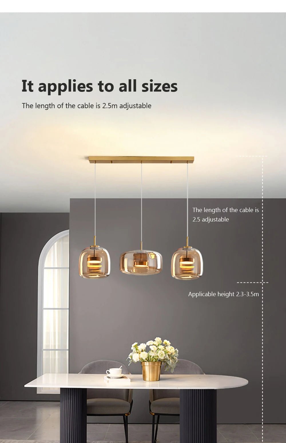 Glass Pendant Light light luxury pendant Lamp Deco Nordic Led Hanging Light Fixtures Bedroom Modern Luminaire Suspension lamp - Julia M LifeStyles