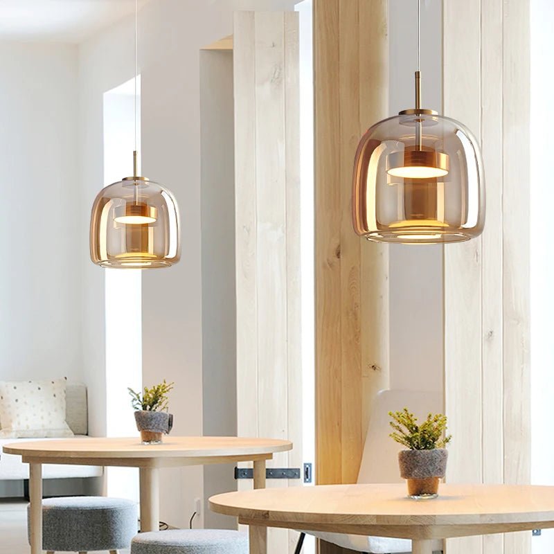 Glass Pendant Light light luxury pendant Lamp Deco Nordic Led Hanging Light Fixtures Bedroom Modern Luminaire Suspension lamp - Julia M LifeStyles