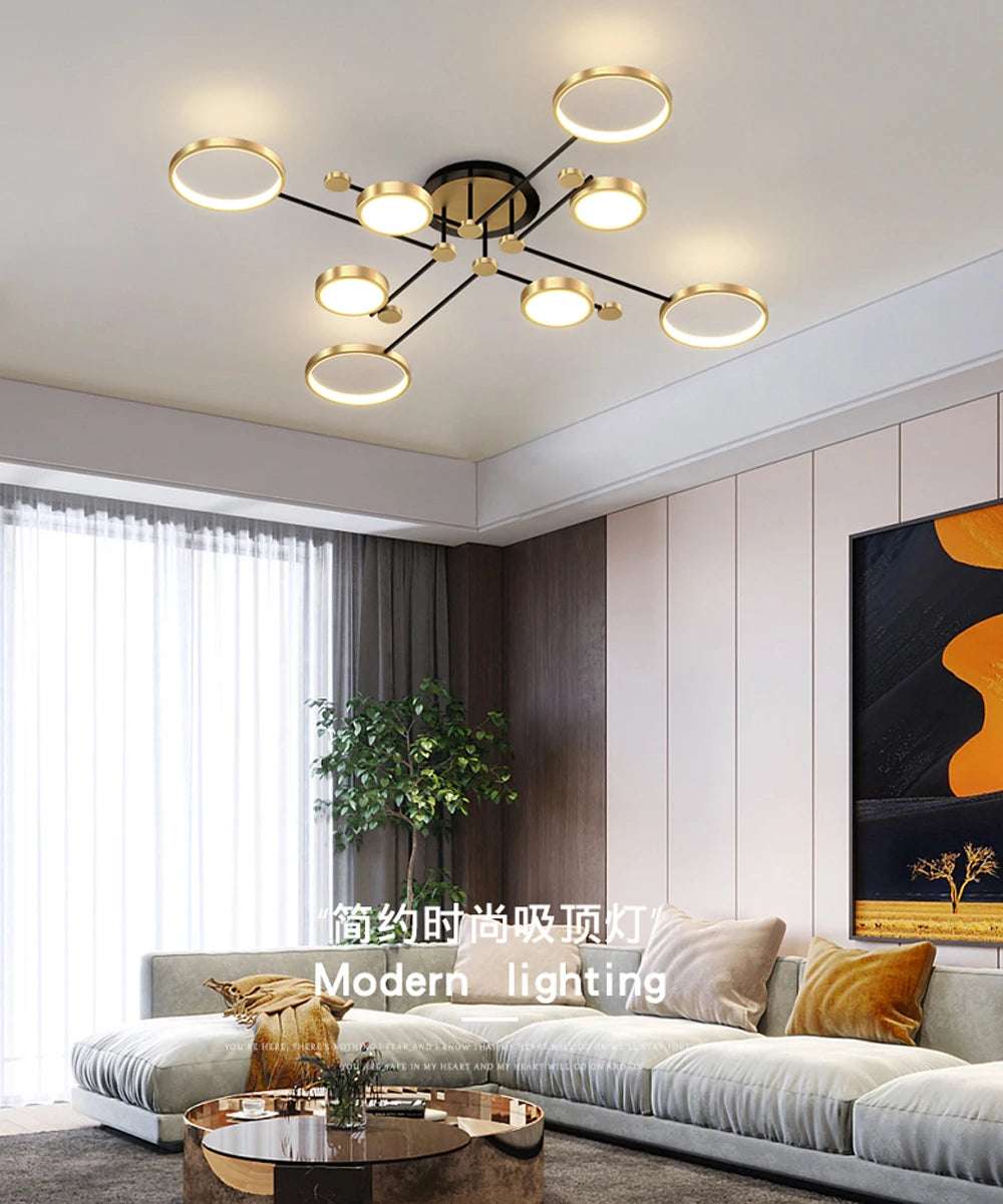 Gold and Black LED Pendant Light - Julia M LifeStyles