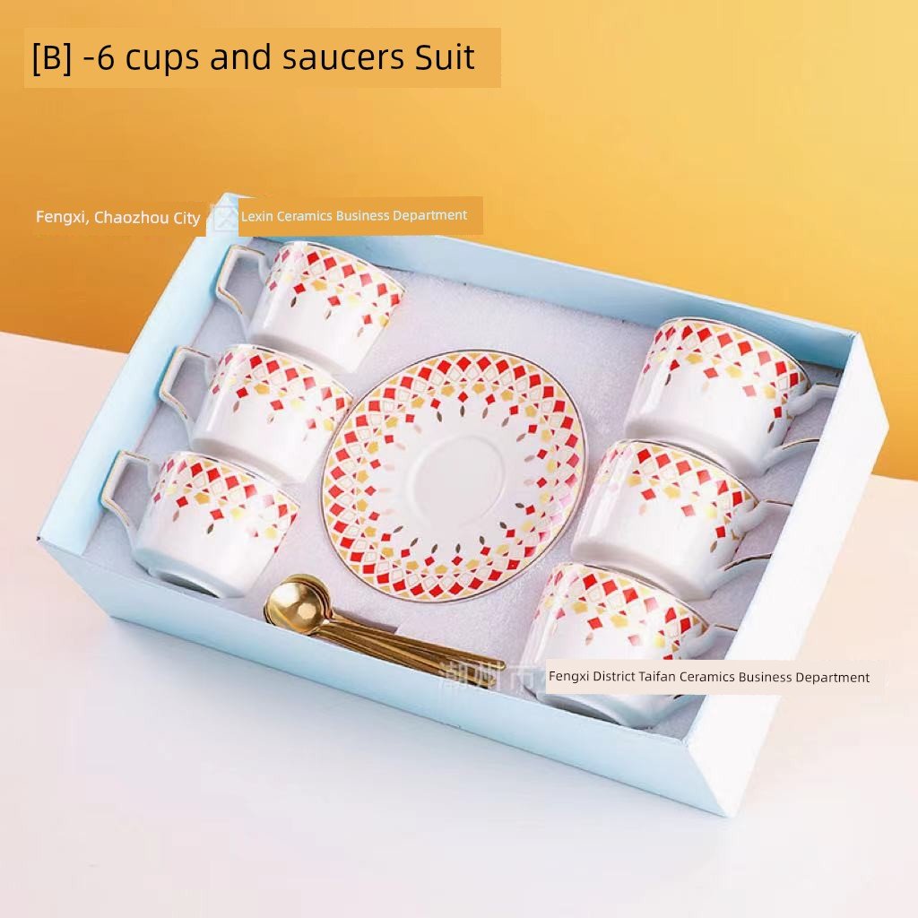 Golden Luxury Porcelain Coffee Cup Set for Afternoon Tea - Julia M LifeStyles