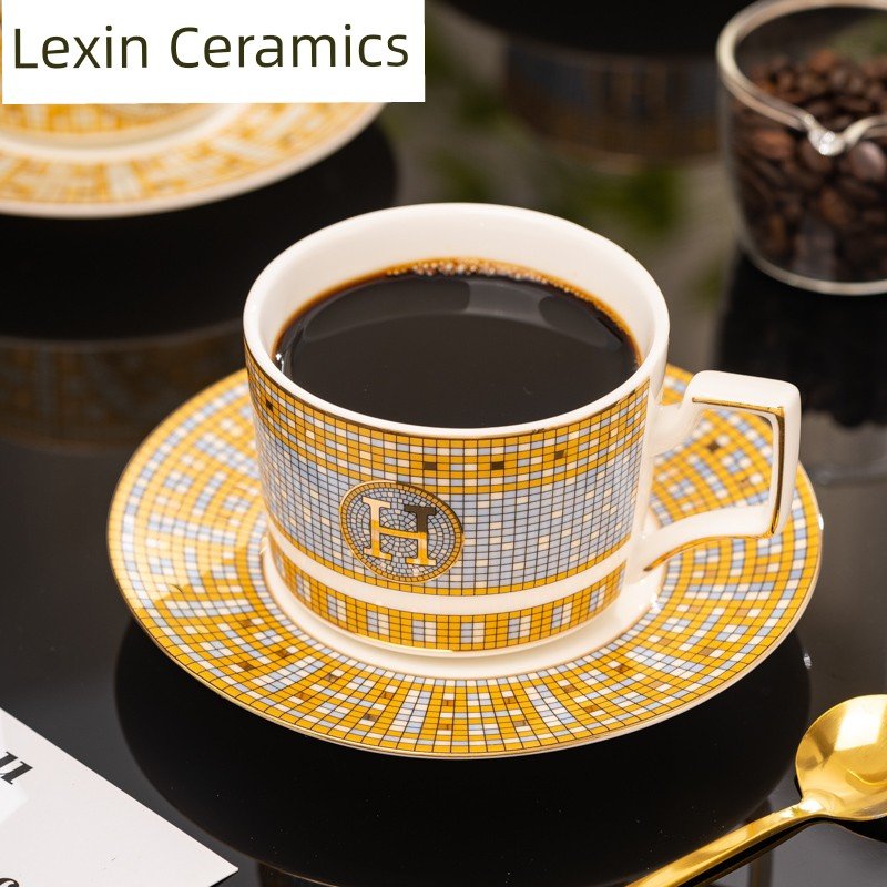 Golden Luxury Porcelain Coffee Cup Set for Afternoon Tea - Julia M LifeStyles
