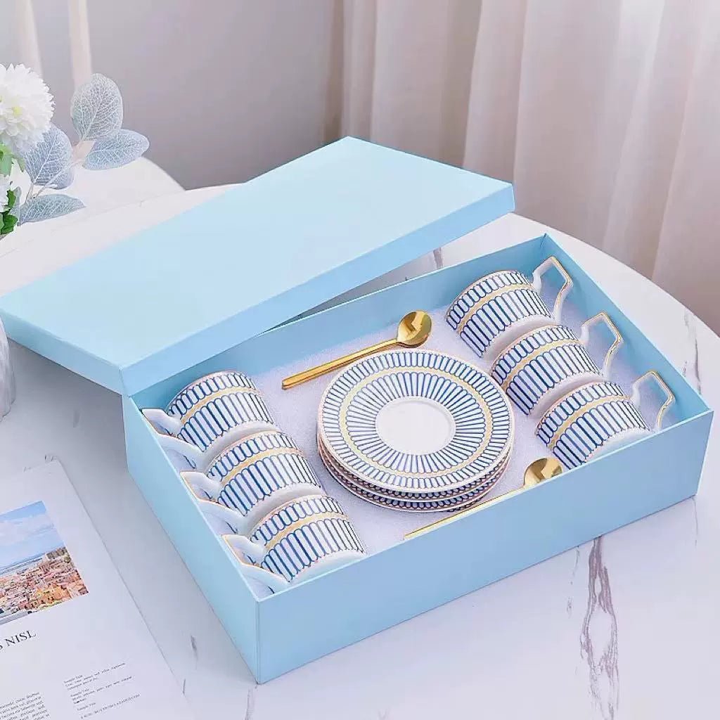 Golden Luxury Porcelain Coffee Cup Set for Afternoon Tea - Julia M LifeStyles