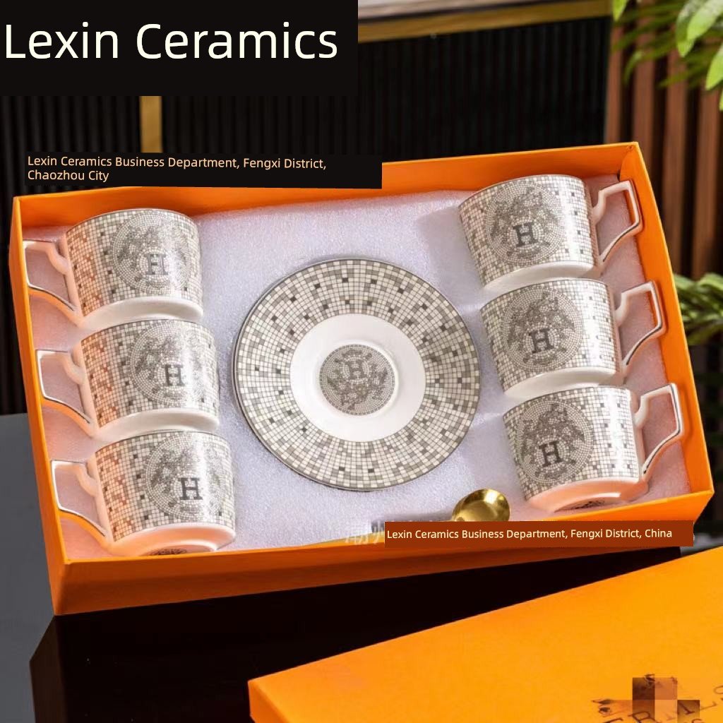 Golden Luxury Porcelain Coffee Cup Set for Afternoon Tea - Julia M LifeStyles
