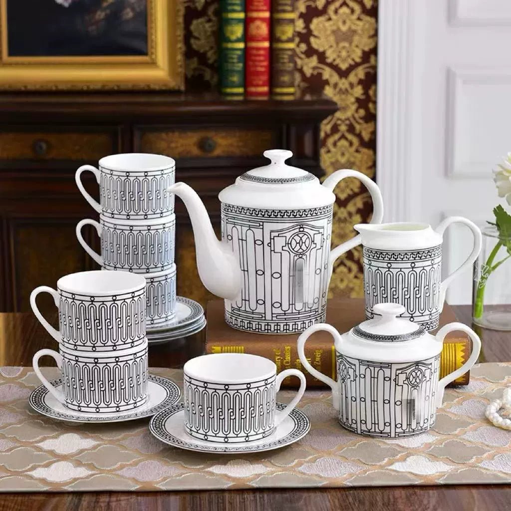 Golden Luxury Porcelain Coffee Cup Set for Afternoon Tea - Julia M LifeStyles