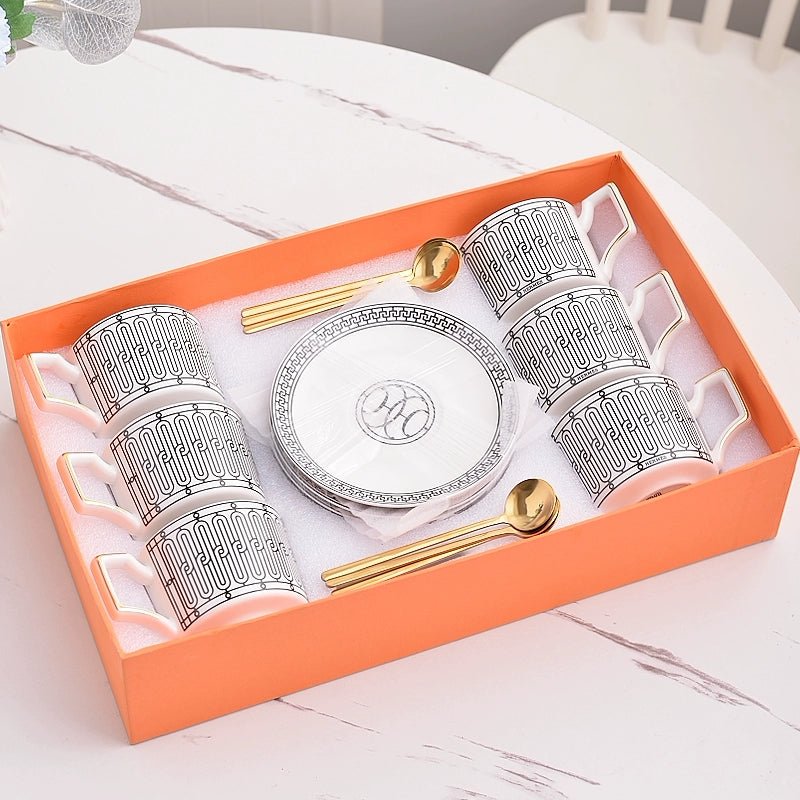 Golden Luxury Porcelain Coffee Cup Set for Afternoon Tea - Julia M LifeStyles