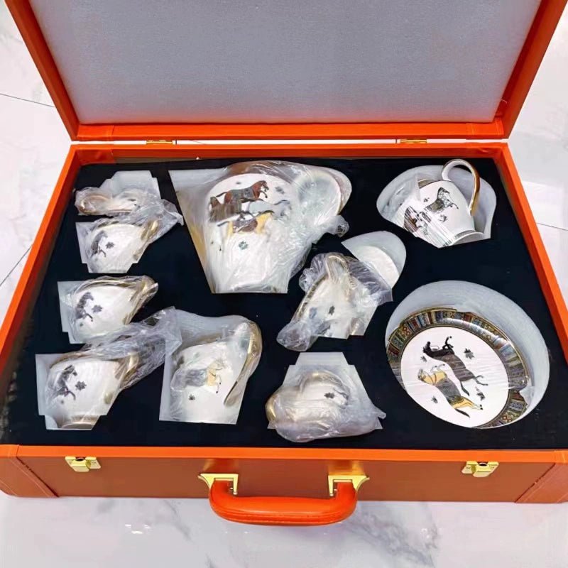 Golden Luxury Porcelain Coffee Cup Set for Afternoon Tea - Julia M LifeStyles