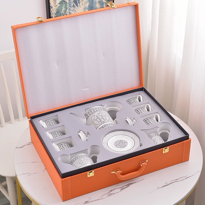 Golden Luxury Porcelain Coffee Cup Set for Afternoon Tea - Julia M LifeStyles