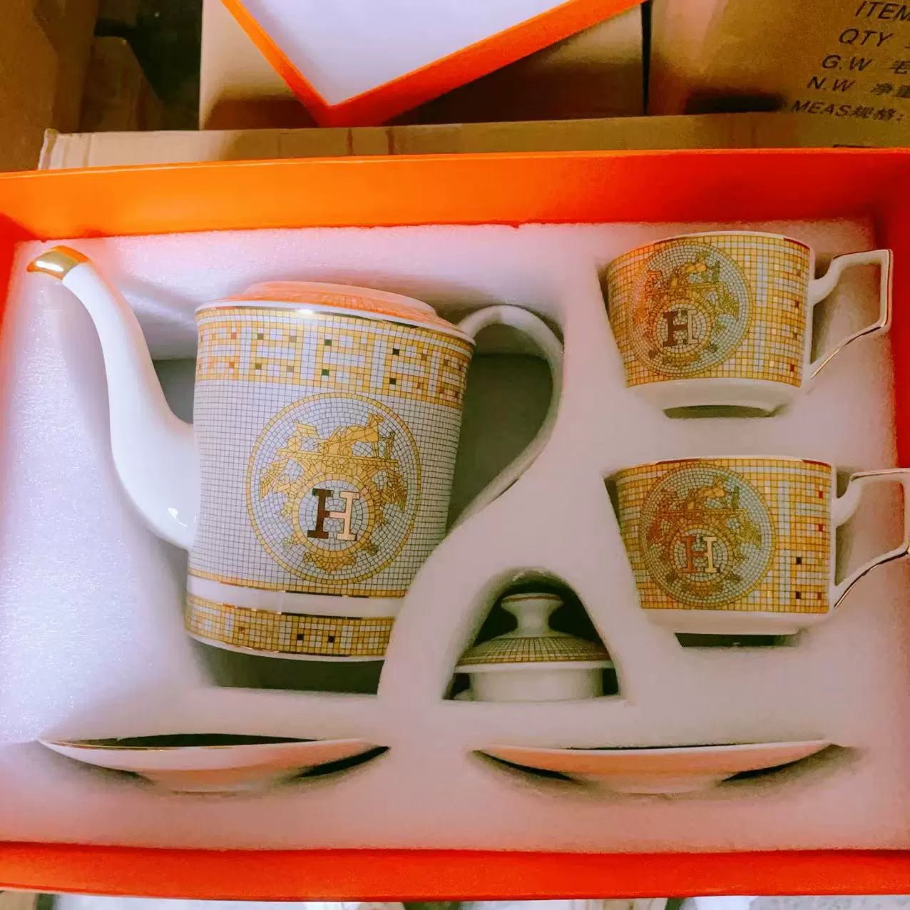 Golden Luxury Porcelain Coffee Cup Set for Afternoon Tea - Julia M LifeStyles