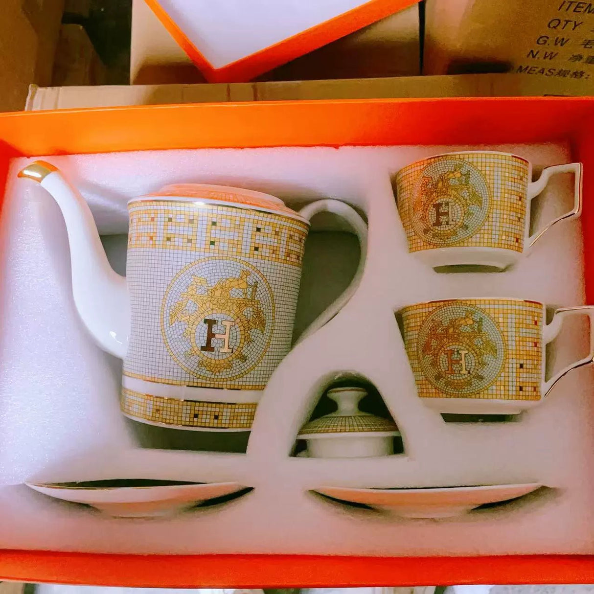 Golden Luxury Porcelain Coffee Cup Set for Afternoon Tea - Julia M LifeStyles