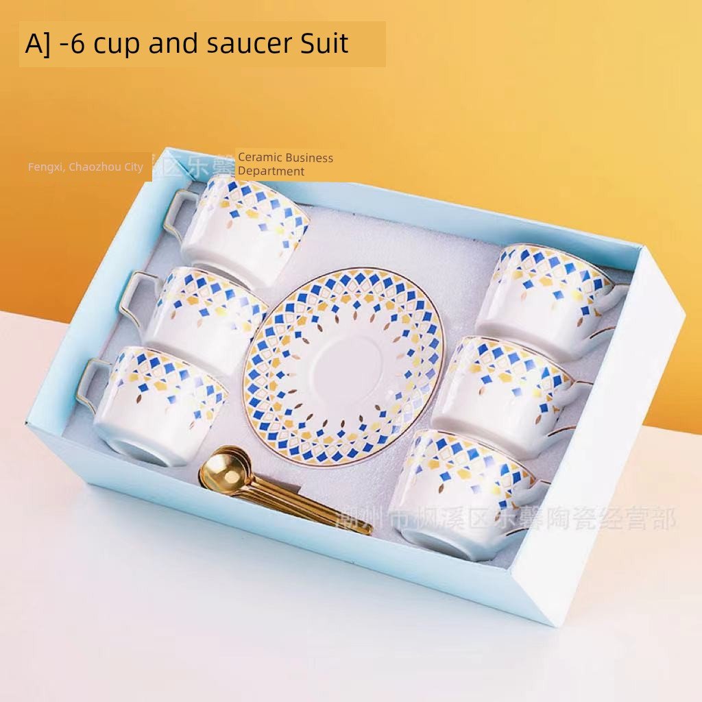 Golden Luxury Porcelain Coffee Cup Set for Afternoon Tea - Julia M LifeStyles