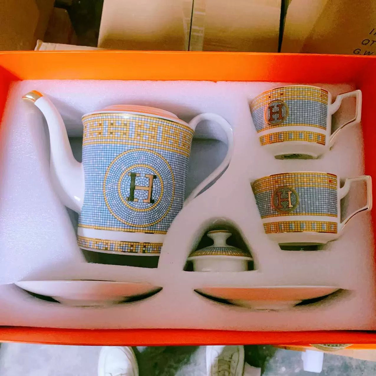 Golden Luxury Porcelain Coffee Cup Set for Afternoon Tea - Julia M LifeStyles