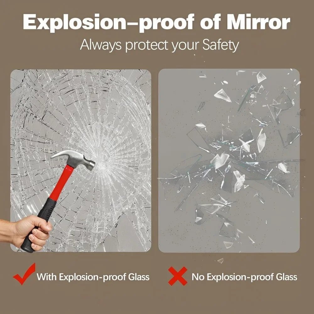 Dimmable Half Moon LED Smart Mirror with Anti-Fog Technology - Julia M LifeStyles